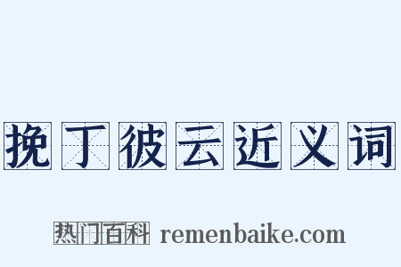 挽丁彼云近义词是什么意思的图片